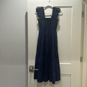 Hill House The Ellie Nap Dress - Navy Poplin